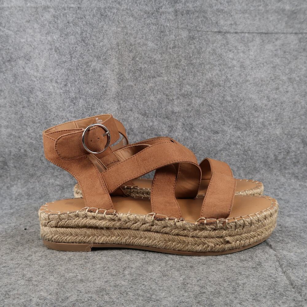 Dolcetta Shoes Womens 8 Sandals Platform Espadrille Ankle Buckle Strap Fashion
